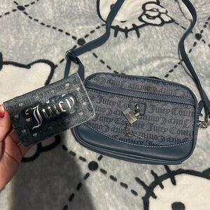 Juicy Couture Gray Crossbody Bag with Wallet